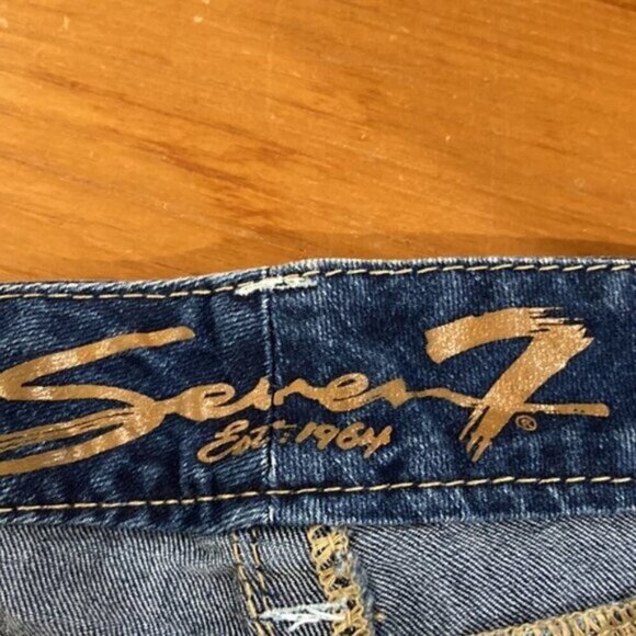 Seven7 Blue Straight Leg Blue Jeans size 10​​​​​​​​ - Picture 13 of 15